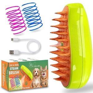 Emami NIB 3-in-1 Electric Spray Massage Grooming Hair Comb Steamy Cat Dog Brush